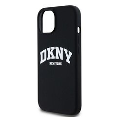 DKNY DKHMP12MSNYACH iPhone 12|12 Pro 6.1" czarny|black hardcase Liquid Silicone White Printed Logo MagSafe цена и информация | Чехлы для телефонов | 220.lv