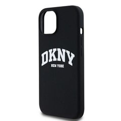 DKNY DKHMP14XSNYACH iPhone 14 Pro Max 6.7" czarny|black hardcase Liquid Silicone White Printed Logo MagSafe цена и информация | Чехлы для телефонов | 220.lv