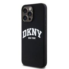 DKNY DKHMP15XSNYACH iPhone 15 Pro Max 6.7" czarny|black hardcase Liquid Silicone White Printed Logo MagSafe цена и информация | Чехлы для телефонов | 220.lv