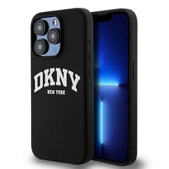 DKNY DKHMP14XSNYACH iPhone 14 Pro Max 6.7" czarny|black hardcase Liquid Silicone White Printed Logo MagSafe цена и информация | Чехлы для телефонов | 220.lv