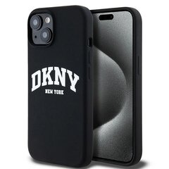 DKNY DKHMP14SSNYACH iPhone 14 | 15 | 13 6.1" czarny|black hardcase Liquid Silicone White Printed Logo MagSafe цена и информация | Чехлы для телефонов | 220.lv
