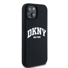 DKNY DKHMP15SSNYACH iPhone 15 | 14 | 13 6.1" czarny|black hardcase Liquid Silicone White Printed Logo MagSafe цена и информация | Чехлы для телефонов | 220.lv