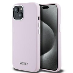 DKNY DKHMP15MSMCHLP iPhone 15 Plus | 14 Plus 6.7" różowy|pink hardcase Liquid Silicone Small Metal Logo MagSafe цена и информация | Чехлы для телефонов | 220.lv