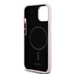 DKNY DKHMP15SSMCHLP iPhone 15 | 14 | 13 6.1" różowy|pink hardcase Liquid Silicone Small Metal Logo MagSafe цена и информация | Чехлы для телефонов | 220.lv