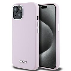 DKNY DKHMP14SSMCHLP iPhone 14 | 15 | 13 6.1" różowy|pink hardcase Liquid Silicone Small Metal Logo MagSafe цена и информация | Чехлы для телефонов | 220.lv