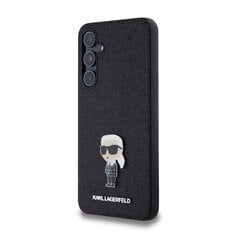 Karl Lagerfeld Fixed Glitter Metal Ikonik Case for Samsung Galaxy A55 5G Black цена и информация | Чехлы для телефонов | 220.lv