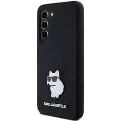 Karl Lagerfeld KLHCS24SSMHCNPK S24 S921 czarny|black hardcase Silicone Choupette Metal Pin цена и информация | Чехлы для телефонов | 220.lv