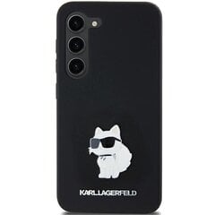 Karl Lagerfeld KLHCSA35SMHCNPK A35 A356 czarny|black hardcase Silicone Choupette Metal Pin цена и информация | Чехлы для телефонов | 220.lv