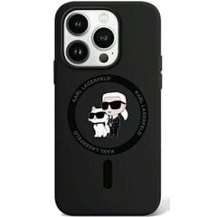 Karl Lagerfeld KLHMP15XSKCHPPLK iPhone 15 Pro Max 6.7" czarny|black hardcase Silicone Karl & Choupette MagSafe цена и информация | Чехлы для телефонов | 220.lv