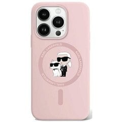 Karl Lagerfeld KLHMP15LSCMKCRHP iPhone 15 Pro 6.1" różowy|pink hardcase Silicone Karl & Choupette MagSafe цена и информация | Чехлы для телефонов | 220.lv