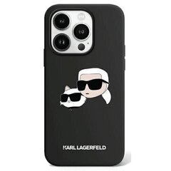 Karl Lagerfeld KLHMP15LSKCHPPLK iPhone 15 Pro 6.1" czarny|black hardcase Silicone Karl & Choupette MagSafe цена и информация | Чехлы для телефонов | 220.lv