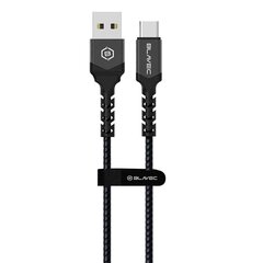 Blavec Cable Raptor braided - USB to Type C - PD 66W 6A 1 metre (CRA-UC6BG10) black-grey цена и информация | Кабели для телефонов | 220.lv