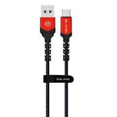 Blavec Cable Raptor braided - USB to Type C - PD 66W 6A 1 metre (CRA-UC6BR10) black-red цена и информация | Кабели для телефонов | 220.lv