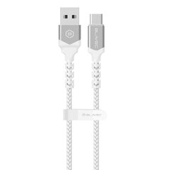 Blavec Cable Raptor braided - USB to Type C - PD 66W 6A 1 metre (CRA-UC6WS10) white-silver цена и информация | Кабели для телефонов | 220.lv