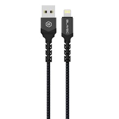 Blavec Cable Raptor braided - USB to Lightning - 2,4A 0,5 metres (CRA-UL24BG05) black-grey цена и информация | Кабели для телефонов | 220.lv