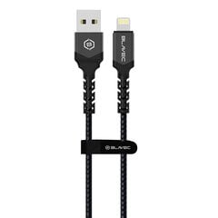 Blavec Cable Raptor braided - USB to Lightning - 2,4A 1 metre (CRA-UL24BG10) black-grey цена и информация | Кабели для телефонов | 220.lv