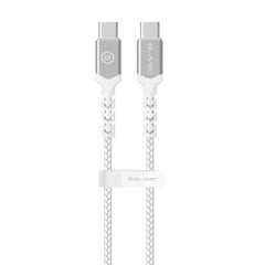 Blavec Cable Raptor braided - Type C to Type C - PD 60W 3A 3 metres (CRA-CC3WS30) white-silver цена и информация | Кабели для телефонов | 220.lv