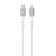 Blavec Cable Raptor braided - Type C to Lightning - PD 20W 2,4A 0,5 metres (CRA-CL24WS05) white-silver цена и информация | Кабели для телефонов | 220.lv