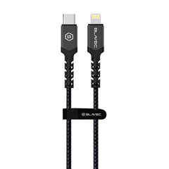 Blavec Cable Raptor braided - Type C to Lightning - PD 20W 2,4A 2 metres (CRA-CL24BG20) black-grey цена и информация | Кабели для телефонов | 220.lv