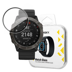 Гибридное стекло Wozinsky Watch Glass для Garmin Fenix ​​6 Pro чёрное цена и информация | Аксессуары для смарт-часов и браслетов | 220.lv