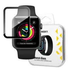 Wozinsky Watch Glass Гибридное стекло для Apple Watch 3 42 мм / Watch 2 42 мм / Watch 1 42 мм, черное цена и информация | Аксессуары для смарт-часов и браслетов | 220.lv