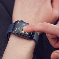 Wozinsky Watch Glass Гибридное стекло для Apple Watch 6 44 мм / Watch 5 44 мм / Watch 4 44 мм / Watch SE 44 мм, черный цена и информация | Аксессуары для смарт-часов и браслетов | 220.lv