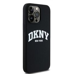 DKNY DKHMP15XSNYACH iPhone 15 Pro Max 6.7" czarny|black hardcase Liquid Silicone White Printed Logo MagSafe цена и информация | Чехлы для телефонов | 220.lv