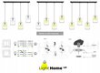 LightHome piekaramā lampa Timber, melna cena un informācija | Lustras | 220.lv