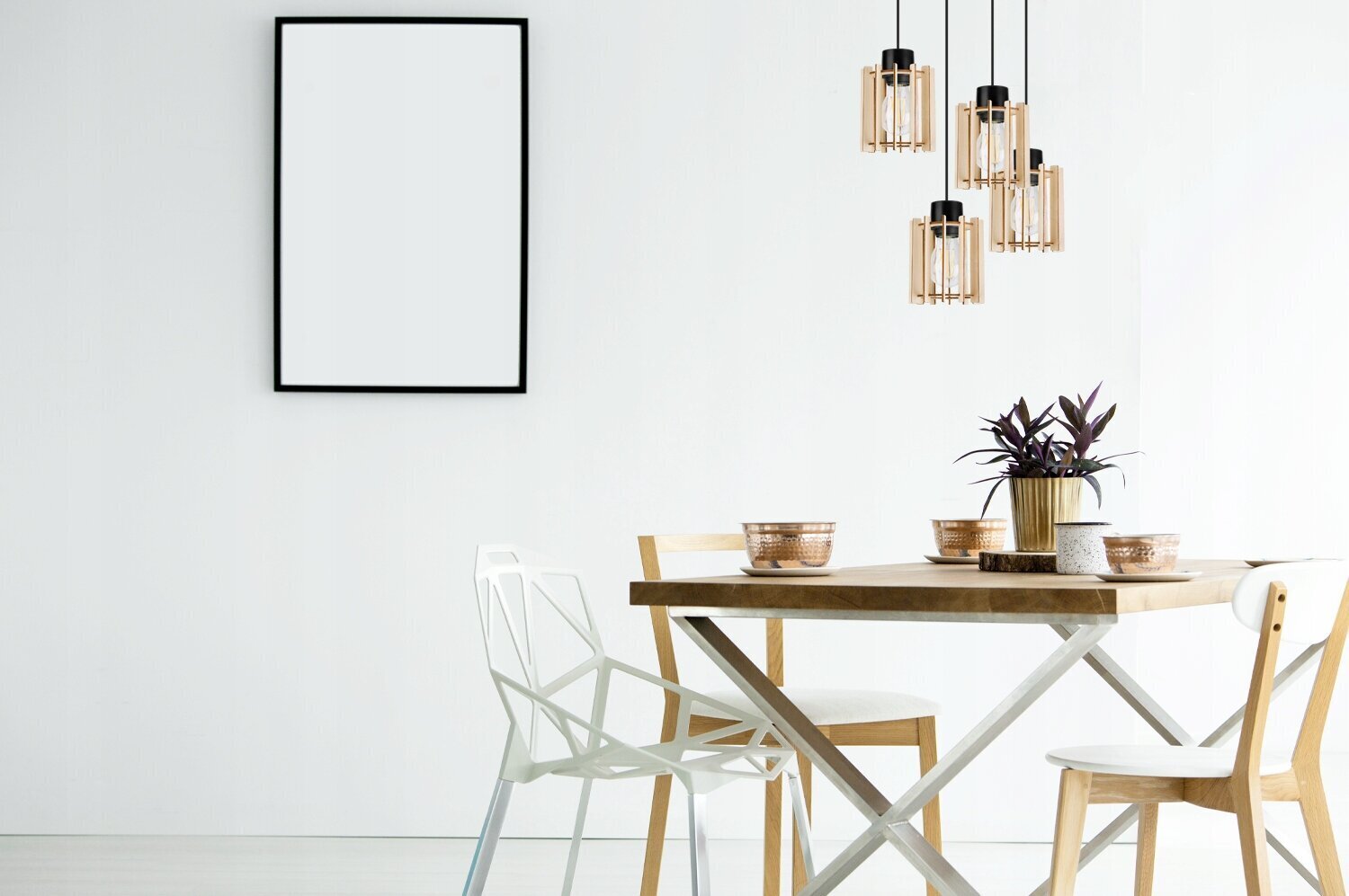 LightHome piekaramā lampa Timber, melna cena un informācija | Lustras | 220.lv