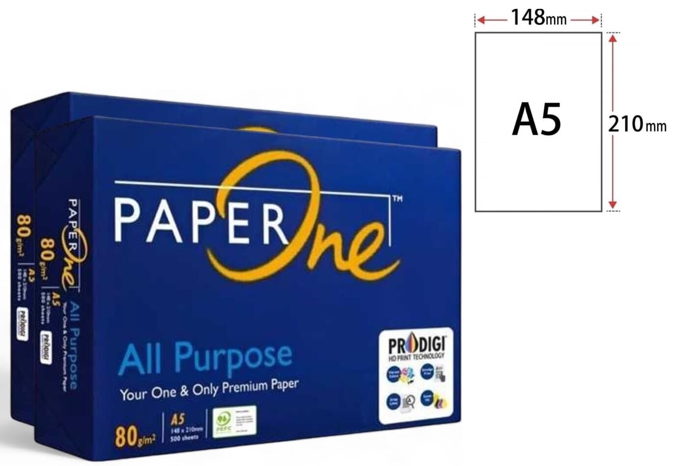 Biroja kopēšanas papīrs Paper One All Purpose, A5, 80gsm, 500 loksnes цена и информация | Burtnīcas un papīra preces | 220.lv