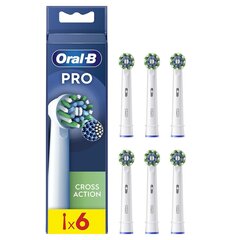 Насадки Oral-B EB50RX Pro Cross Action White на зубную щетку (6 шт.) цена и информация | Насадки для электрических зубных щеток | 220.lv