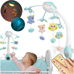 Gultas karuselis ar projektoru RK-813 cena un informācija | Rotaļlietas zīdaiņiem | 220.lv