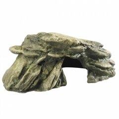 Akvārija apdare, akmens ar sūnām, 20cm, zaļš cena un informācija | Akvārija augi, dekori | 220.lv