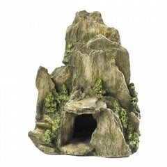 Akvārija apdare, akmens ar sūnām, 19cm, zaļš cena un informācija | Akvārija augi, dekori | 220.lv