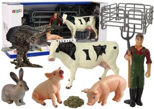 Figūriņu komplekts Lean Toys Lauku dzīvnieki, 11 gab. cena un informācija | Rotaļlietas zēniem | 220.lv
