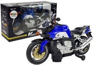 Rotaļu motocikls Lean Toys, zils/melns cena un informācija | Rotaļlietas zēniem | 220.lv