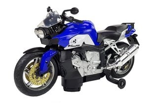 Rotaļu motocikls Lean Toys, zils/melns cena un informācija | Rotaļlietas zēniem | 220.lv