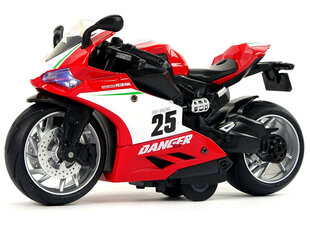 Rotaļlietu sporta motocikls Lean Toys, melns/sarkans cena un informācija | Rotaļlietas zēniem | 220.lv