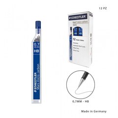 Zīmuļu serdes 0,7 mm Staedtler grafīts HB, 12 gab. cena un informācija | Rakstāmpiederumi | 220.lv