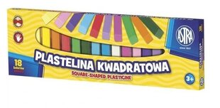 Kvadrātveida plastilīna komplekts Astra, 18 krāsas cena un informācija | Modelēšanas un zīmēšanas piederumi | 220.lv