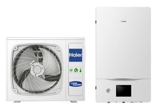 Тепловой насос Haier SUPER AQUA Split 10 кВт воздух-вода AW102SNCHA / HU102WAMNA цена и информация | Отопительные котлы и аккумуляторные баки | 220.lv