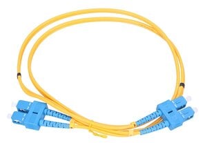 Extralink SC/UPC-SC/UPC | Patchcord | PVC, Single Mode, Duplex, G652D, 3mm, 2m cena un informācija | Auduma vadi un spaiļu bloki | 220.lv