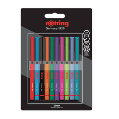 Krāsaino pildspalvu komplekts Rotring Linner, 2166220, 10 gab. cena un informācija | Rakstāmpiederumi | 220.lv