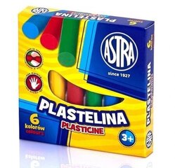 Plastilīna komplekts Astra, 6 krāsas cena un informācija | Modelēšanas un zīmēšanas piederumi | 220.lv