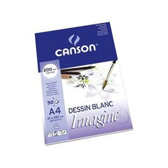 Zīmēšanas paliktnis Canson A4, 200 g, 50 loksnes cena un informācija | Burtnīcas un papīra preces | 220.lv