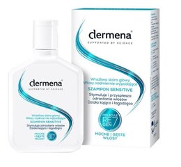 Dermena, Sensitīvais šampūns galvas ādai ar pārākem izkrišanas matu problēmu, 200 ml cena un informācija | Šampūni | 220.lv