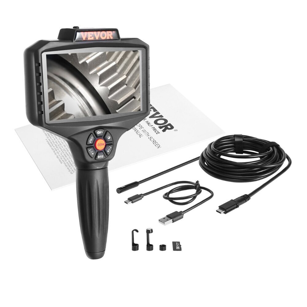 Endoskopiska kamera ar trīskāršu objektīvu Vevor cena un informācija | Rokas instrumenti | 220.lv