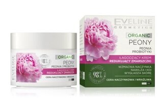 Nomierinošs sejas krēms Eveline Organic Peony, 50 ml cena un informācija | Sejas krēmi | 220.lv