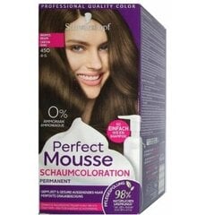 Сolorant for hair Perfect Mousse, теплый коричневый 450, 1 шт. цена и информация | Краска для волос | 220.lv