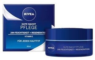 Nakts sejas krēms Nivea Goodnight Care Cream, 50 ml cena un informācija | Sejas krēmi | 220.lv